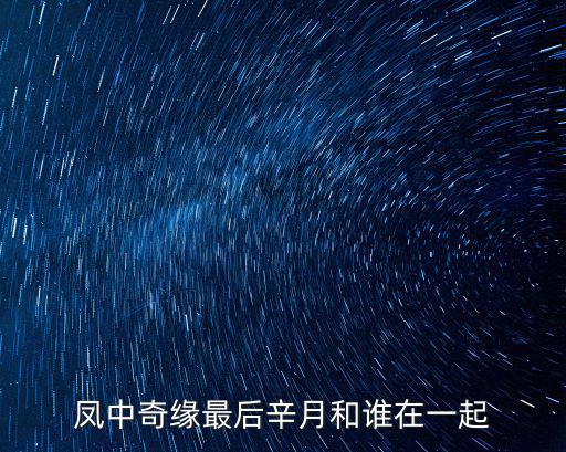 鳳中奇緣最后辛月和誰在一起