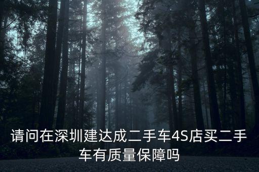請問在深圳建達成二手車4S店買二手車有質(zhì)量保障嗎