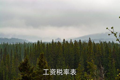 工資稅率表