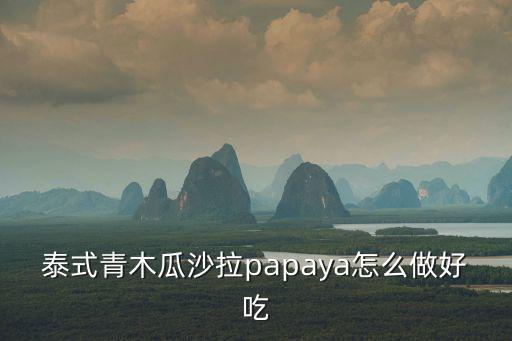 泰式青木瓜沙拉papaya怎么做好吃