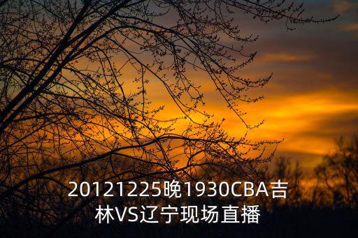 20121225晚1930CBA吉林VS遼寧現場直播