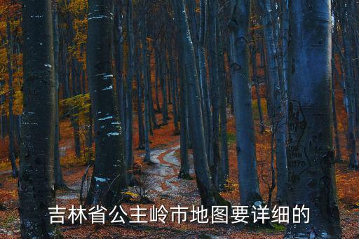 吉林省公主嶺市地圖要詳細的