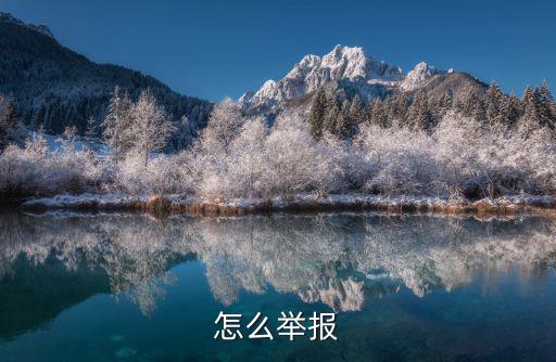 怎么舉報，怎么舉報