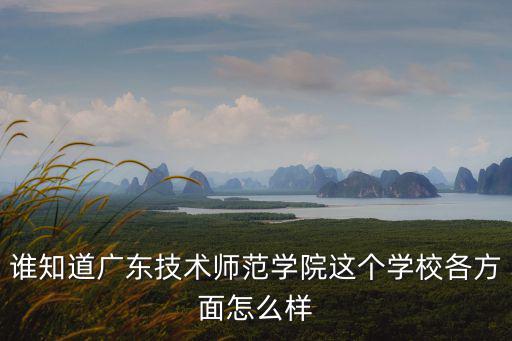 誰知道廣東技術師范學院這個學校各方面怎么樣