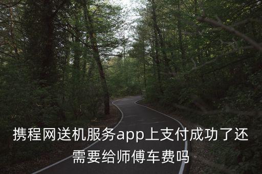 攜程網(wǎng)送機服務app上支付成功了還需要給師傅車費嗎