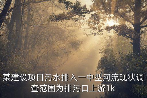 某建設項目污水排入一中型河流現狀調查范圍為排污口上游1k