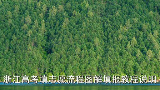 浙江高考填志愿流程圖解填報教程說明