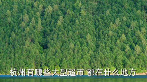 杭州有哪些大型超市 都在什么地方