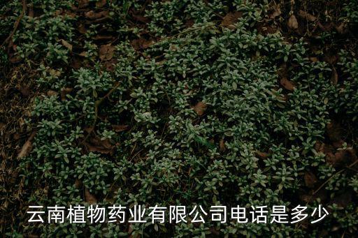 云南植物藥業有限公司，云南植物藥業有限公司是國企嗎