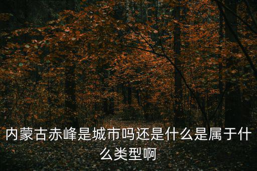 赤峰市是幾線城市，內(nèi)蒙古赤峰是城市嗎還是什么是屬于什么類型啊