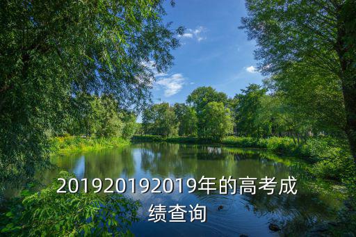 201920192019年的高考成績查詢
