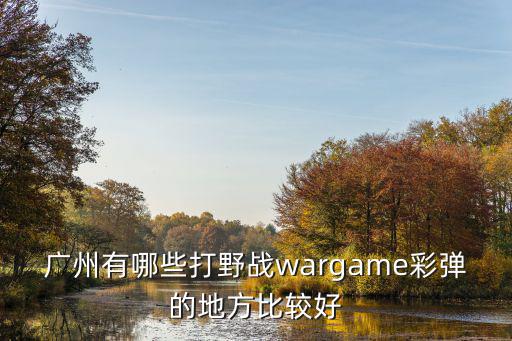 廣州有哪些打野戰wargame彩彈的地方比較好