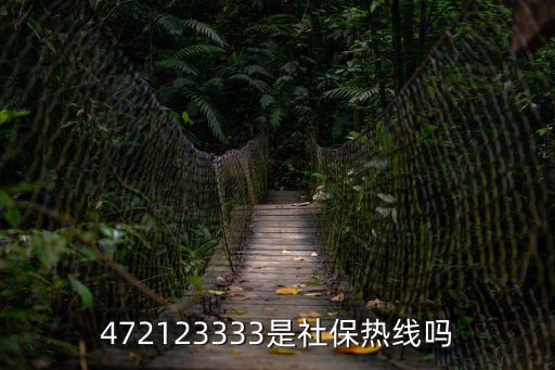 472123333是社保熱線嗎
