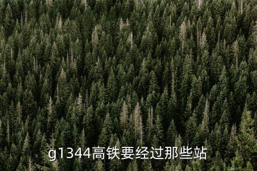 g1344，g1344高鐵要經過那些站