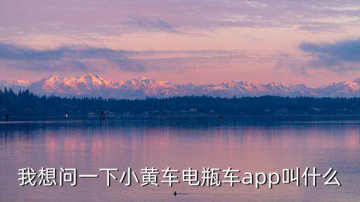 我想問一下小黃車電瓶車app叫什么