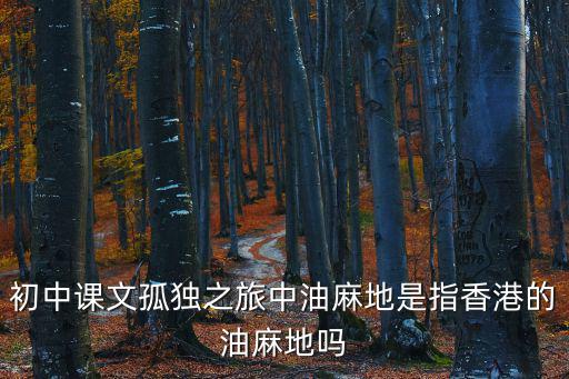 初中課文孤獨之旅中油麻地是指香港的油麻地嗎