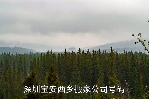 深圳寶安西鄉搬家公司號碼