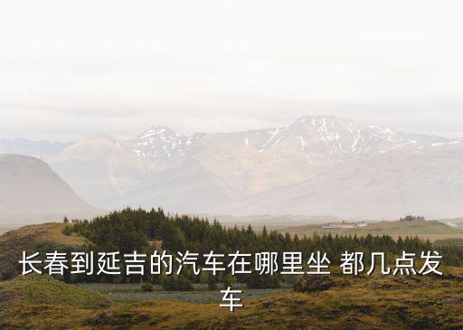 長春到延吉的汽車在哪里坐 都幾點發(fā)車