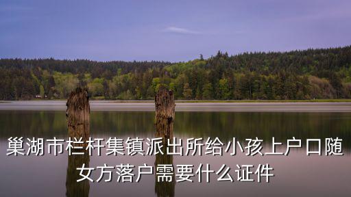 巢湖市欄桿集鎮(zhèn)派出所給小孩上戶口隨女方落戶需要什么證件