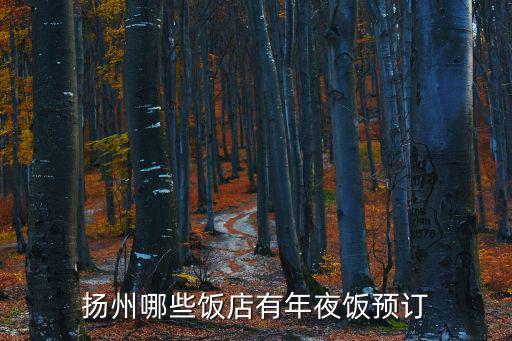 揚(yáng)州哪些飯店有年夜飯預(yù)訂