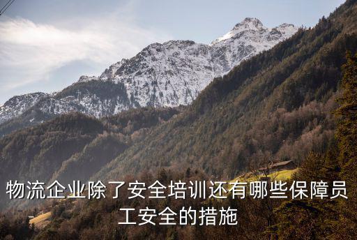 物流企業除了安全培訓還有哪些保障員工安全的措施