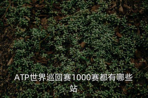 ATP世界巡回賽1000賽都有哪些站