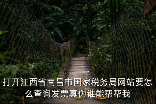 打開江西省南昌市國家稅務局網站要怎么查詢發票真偽誰能幫幫我