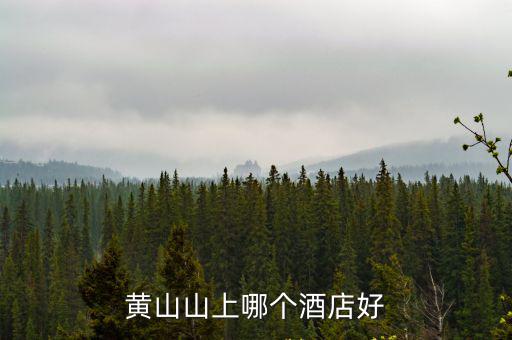 黃山山上哪個酒店好