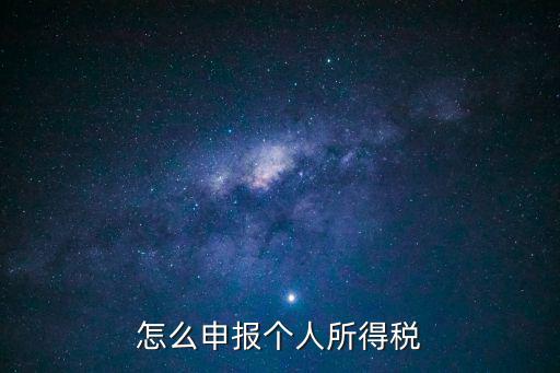 怎么申報(bào)個(gè)人所得稅