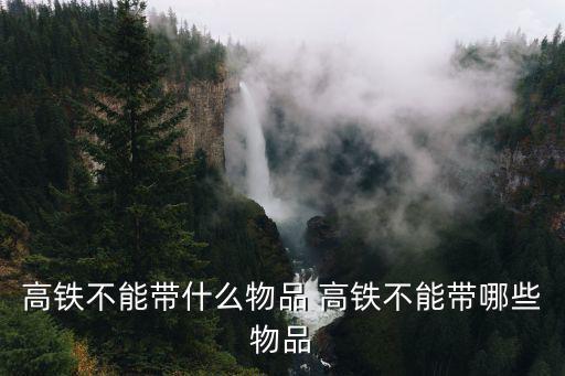 高鐵什么不能帶，高鐵什么不能帶