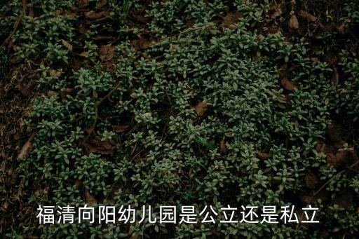 福清向陽幼兒園是公立還是私立