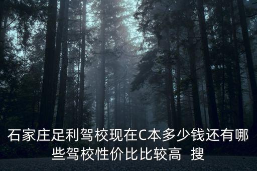 石家莊足利駕校現在C本多少錢還有哪些駕校性價比比較高  搜