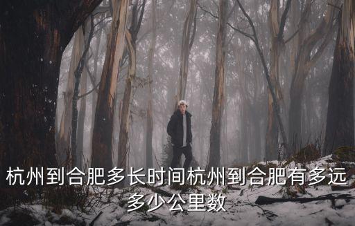 杭州到合肥多長時間杭州到合肥有多遠多少公里數