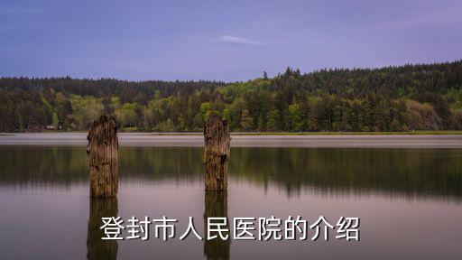 登封市人民醫院的介紹
