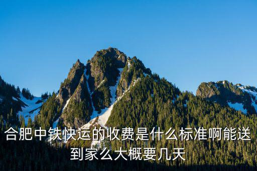 合肥中鐵快運的收費是什么標準啊能送到家么大概要幾天
