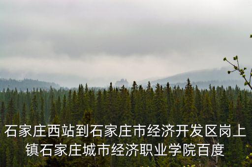 石家莊西站到石家莊市經濟開發區崗上鎮石家莊城市經濟職業學院百度
