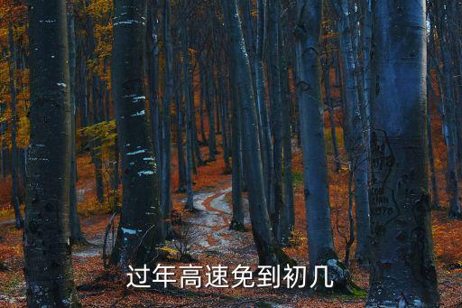 過年高速免到初幾