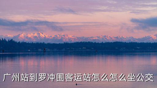 廣州站到羅沖圍客運站怎么怎么坐公交