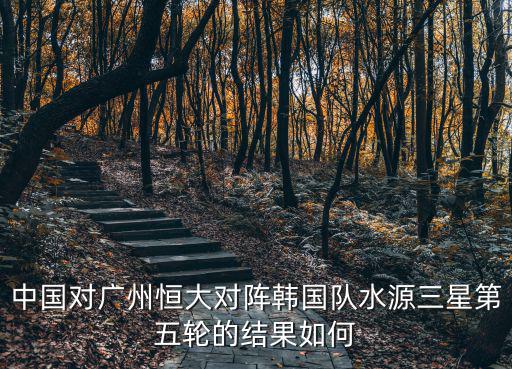 恒大比賽，中國對廣州恒大對陣韓國隊水源三星第五輪的結果如何