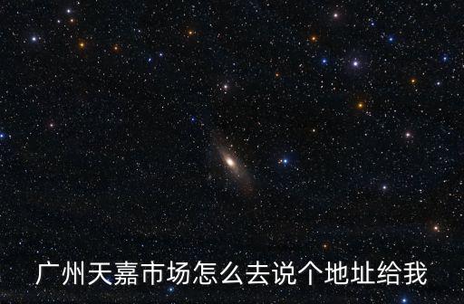 廣州天嘉市場怎么去說個地址給我