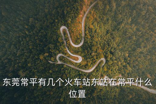 常平東站，東莞東站就是常平站嗎