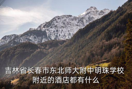 吉林省長春市東北師大附中明珠學(xué)校 附近的酒店都有什么