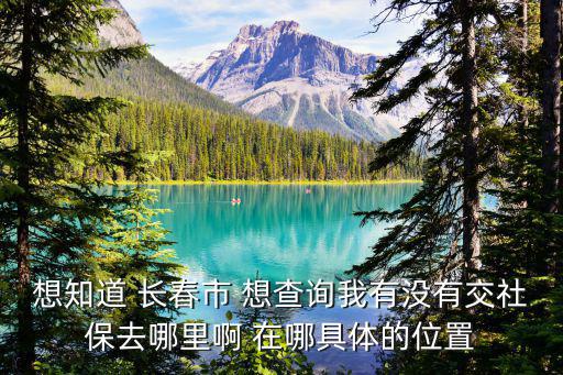 長(zhǎng)春社保查詢，想知道 長(zhǎng)春市 想查詢我有沒有交社保去哪里啊 在哪具體的位置