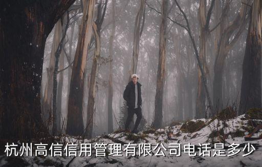 杭州高信信用管理有限公司電話是多少