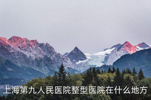 上海第九人民醫院整型醫院在什么地方