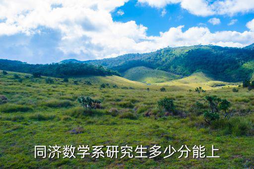 同濟數學系研究生多少分能上