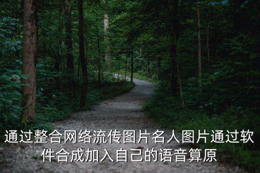 通過整合網(wǎng)絡(luò)流傳圖片名人圖片通過軟件合成加入自己的語音算原