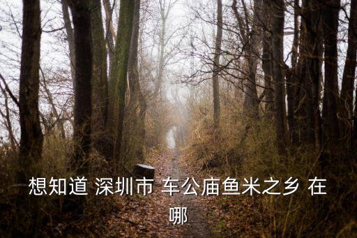 想知道 深圳市 車公廟魚米之鄉 在哪