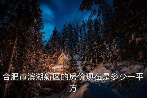 濱湖區(qū)房價，合肥市濱湖新區(qū)的房價現(xiàn)在是多少一平方