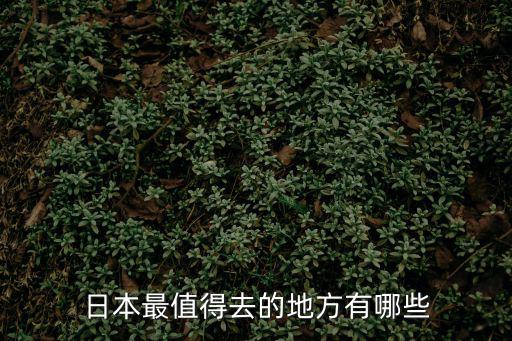日本最值得去的地方有哪些